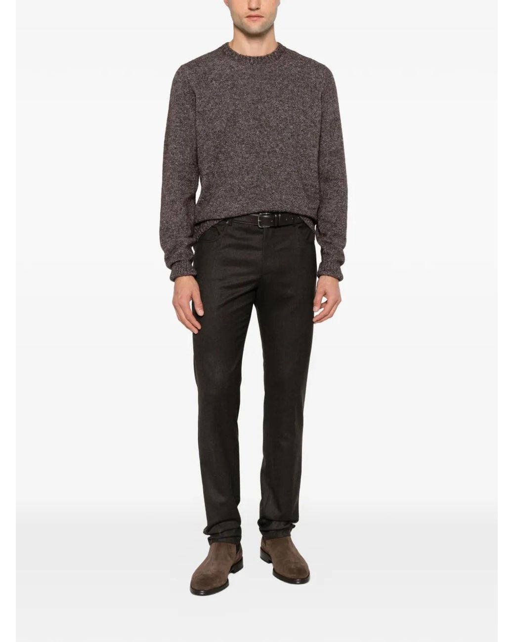Corneliani Brown Pull À Col Rond for men