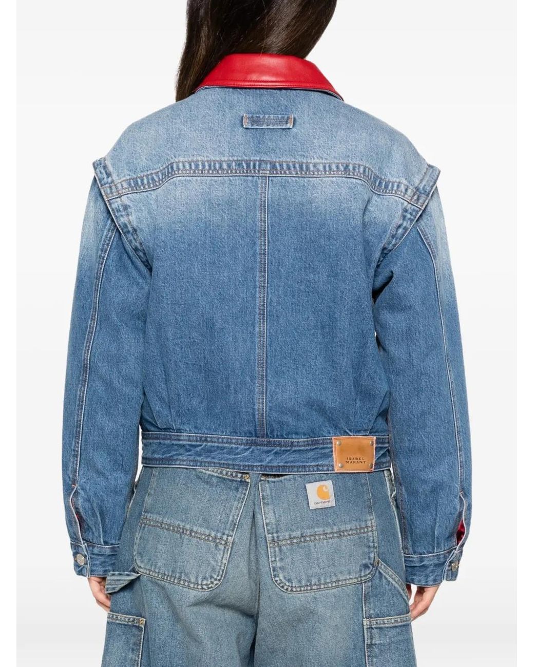Isabel Marant Blue Veste Devyn En Jean