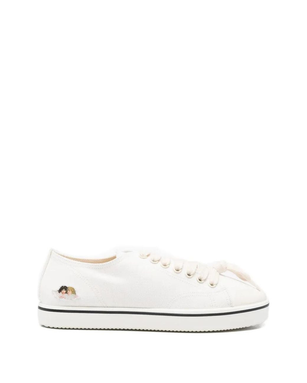Fiorucci Canvas Sneakers Met Patch in het White
