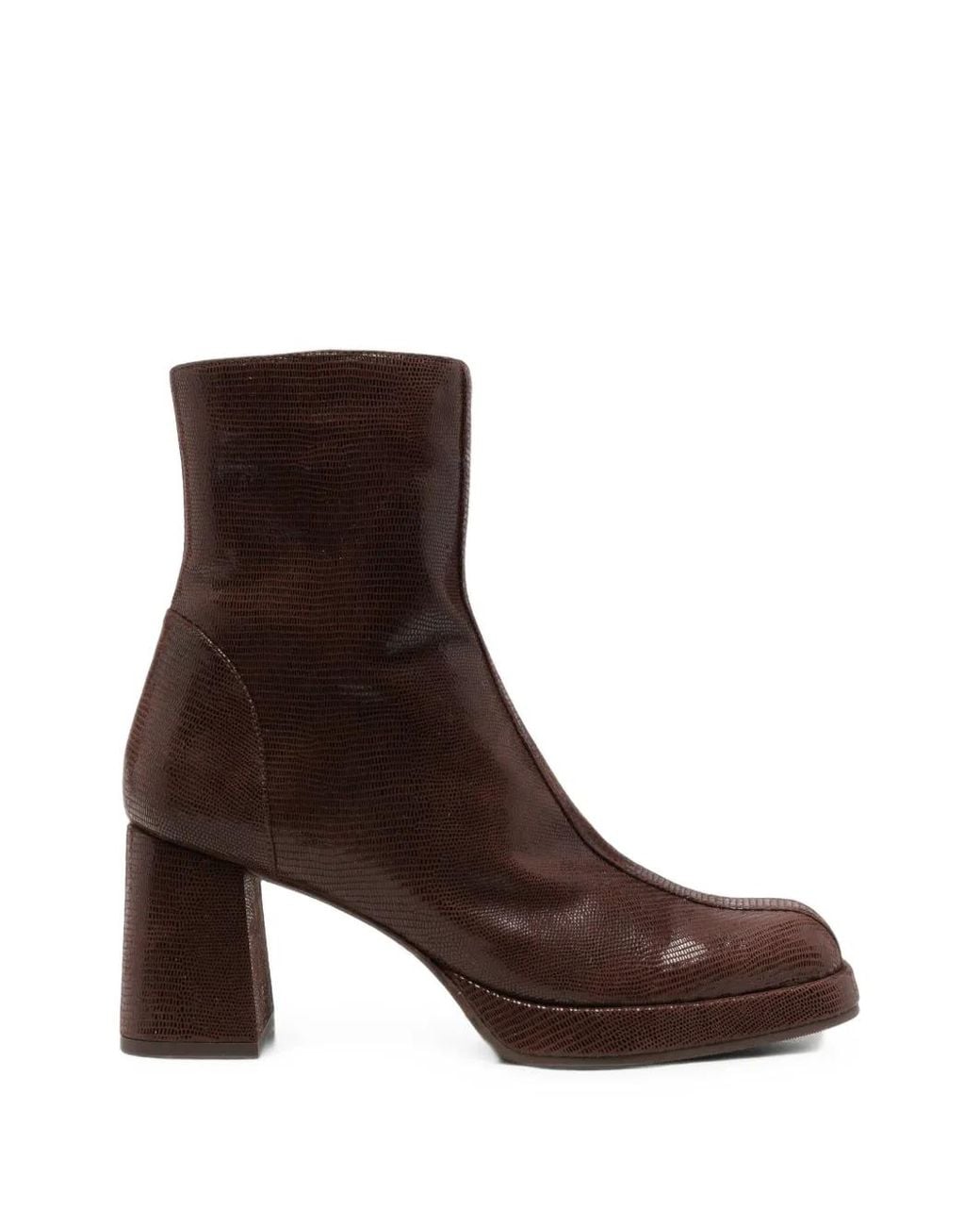 Chie Mihara Brown Kanna49 Lizard-Effect Ankle Boots