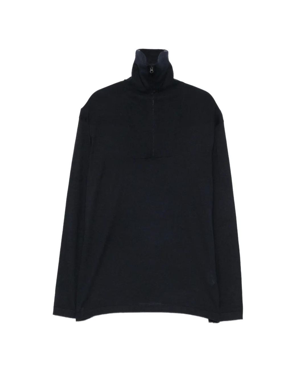 Lisa Yang Black Quarter-Zip Long-Sleeve Sweater for men