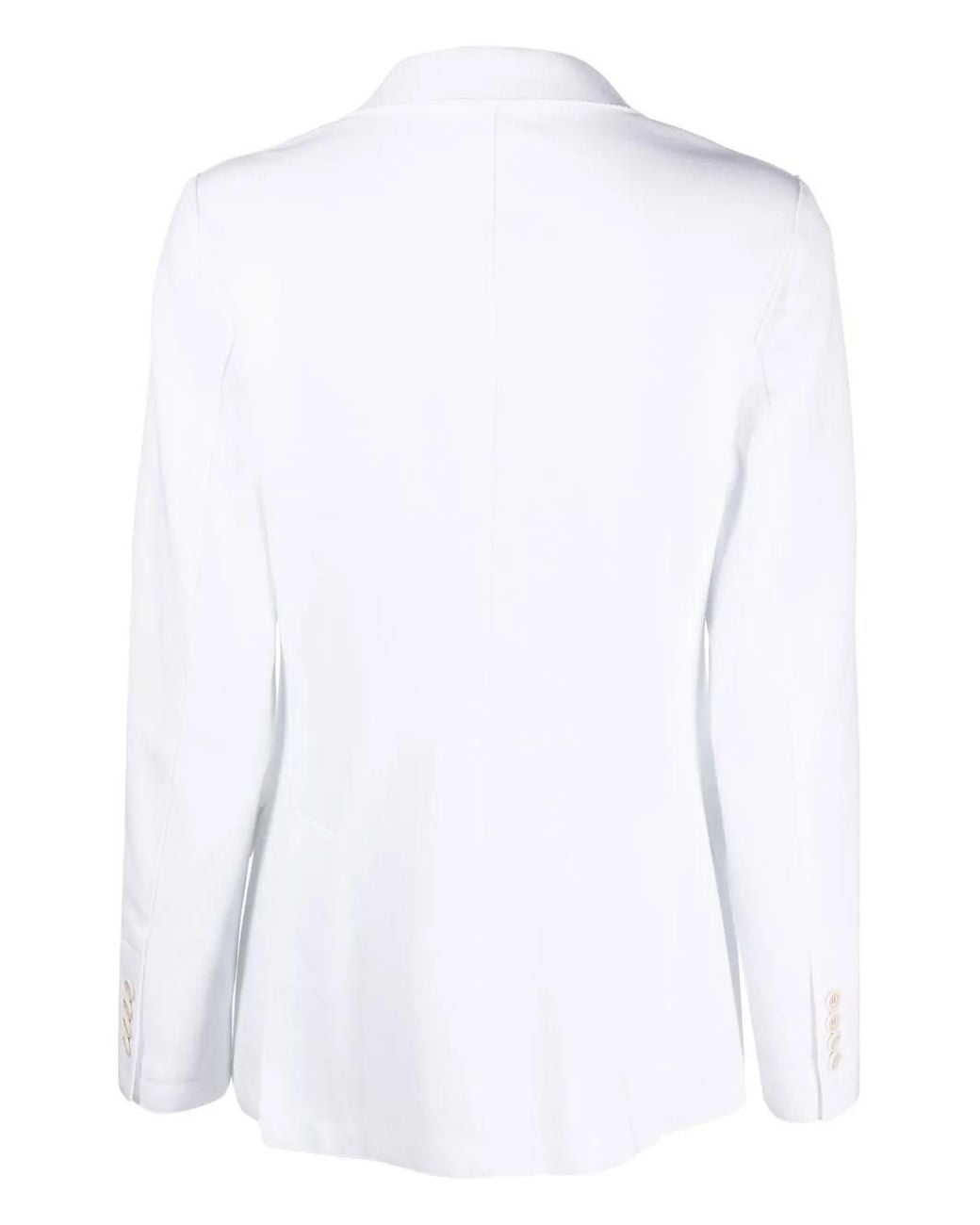 Eleventy White Single Breasted Blazer