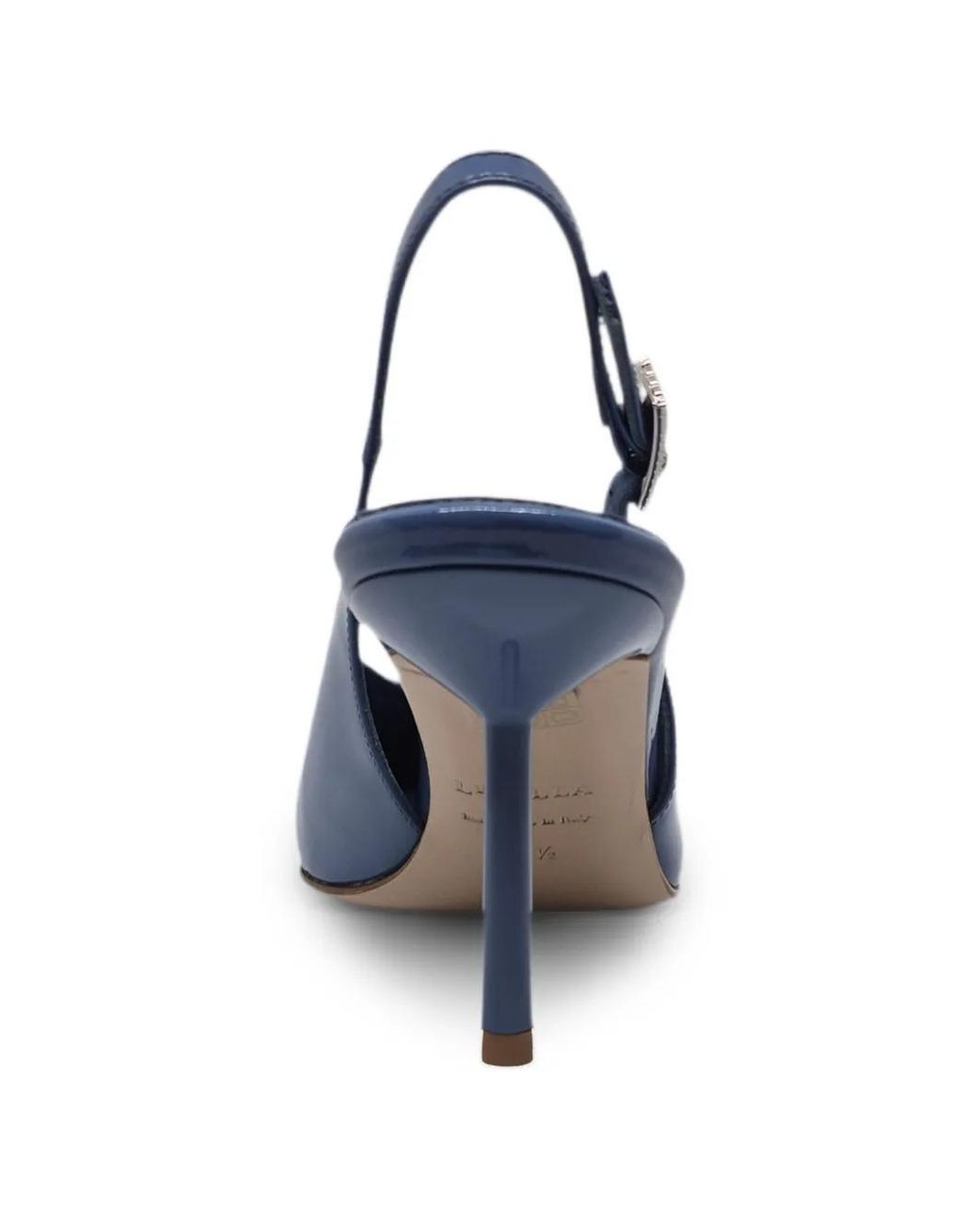 Le Silla Blue Clivage Pointed Buckle Pumps