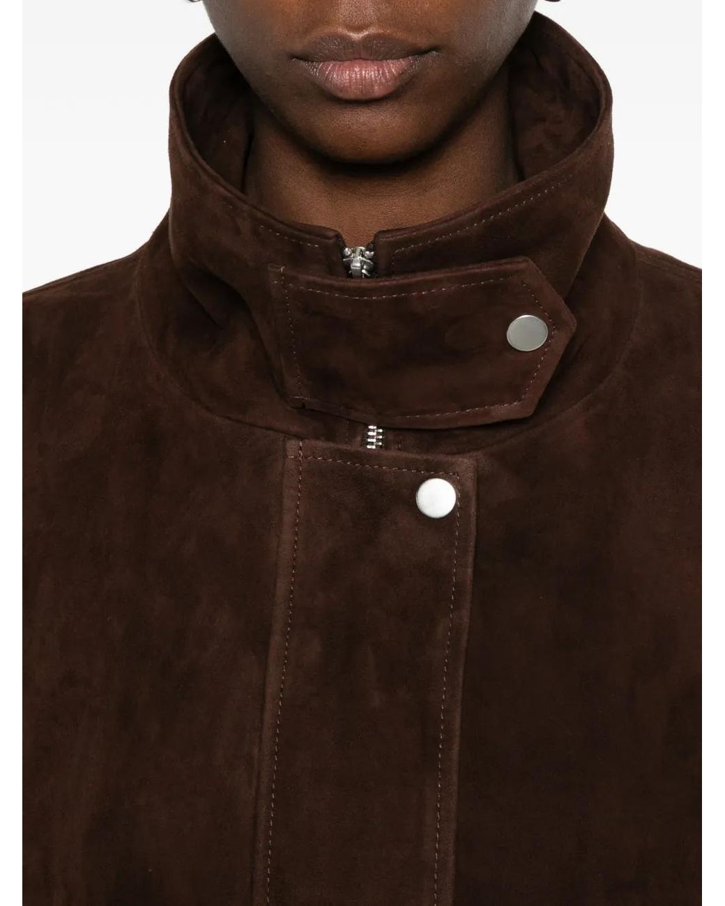 Nour Hammour Brown Pia Suede Jacket