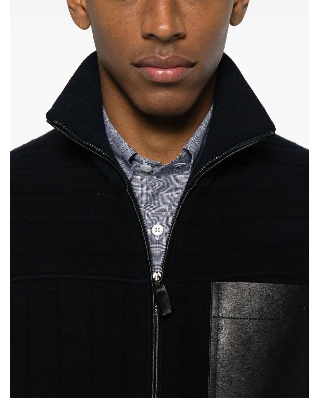 Brioni Black Chest-Pocket Jacket for men