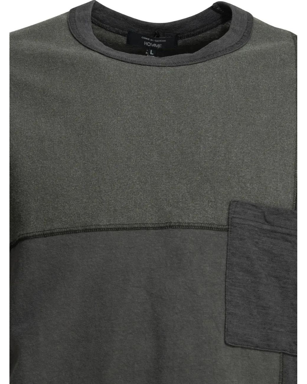 Comme des Garçons Gray Patchwork Crew-Neck T-Shirt for men