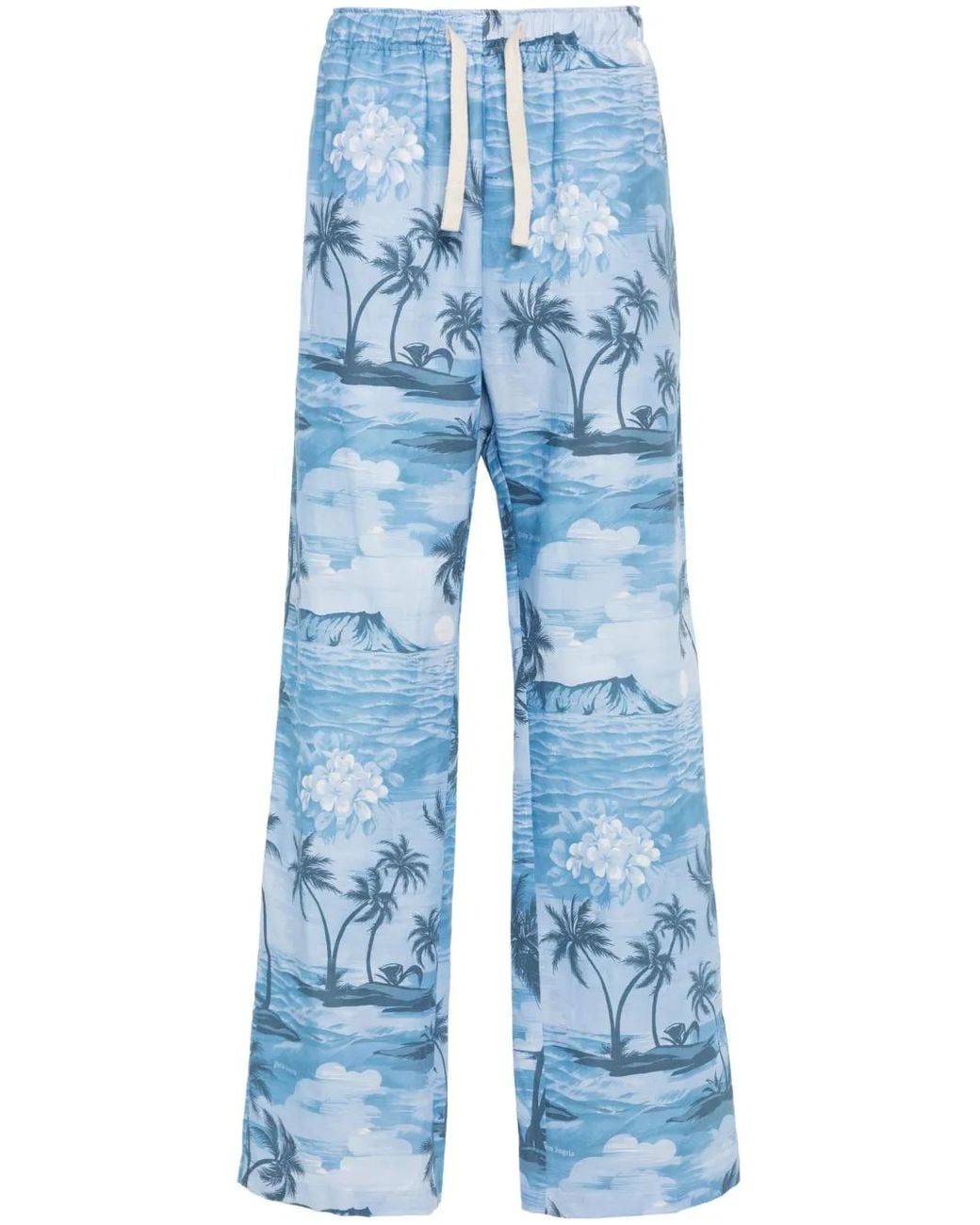 Palm Angels Blue Pants for men
