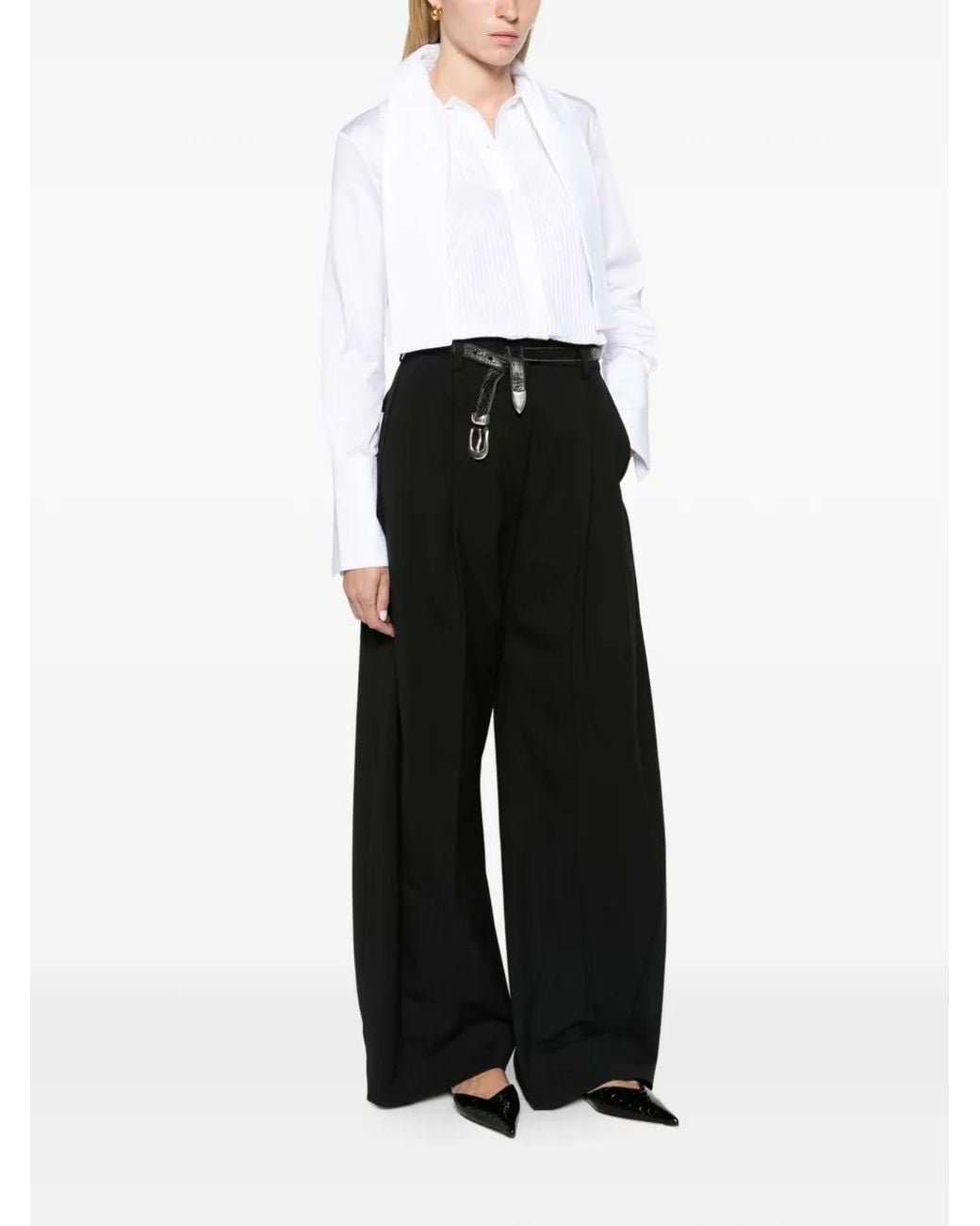 Brandon Maxwell White Inez Shirt