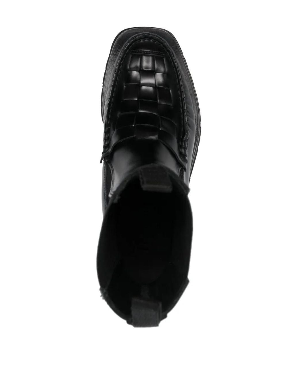 Hereu Black Alda Woven Chelsea Boots