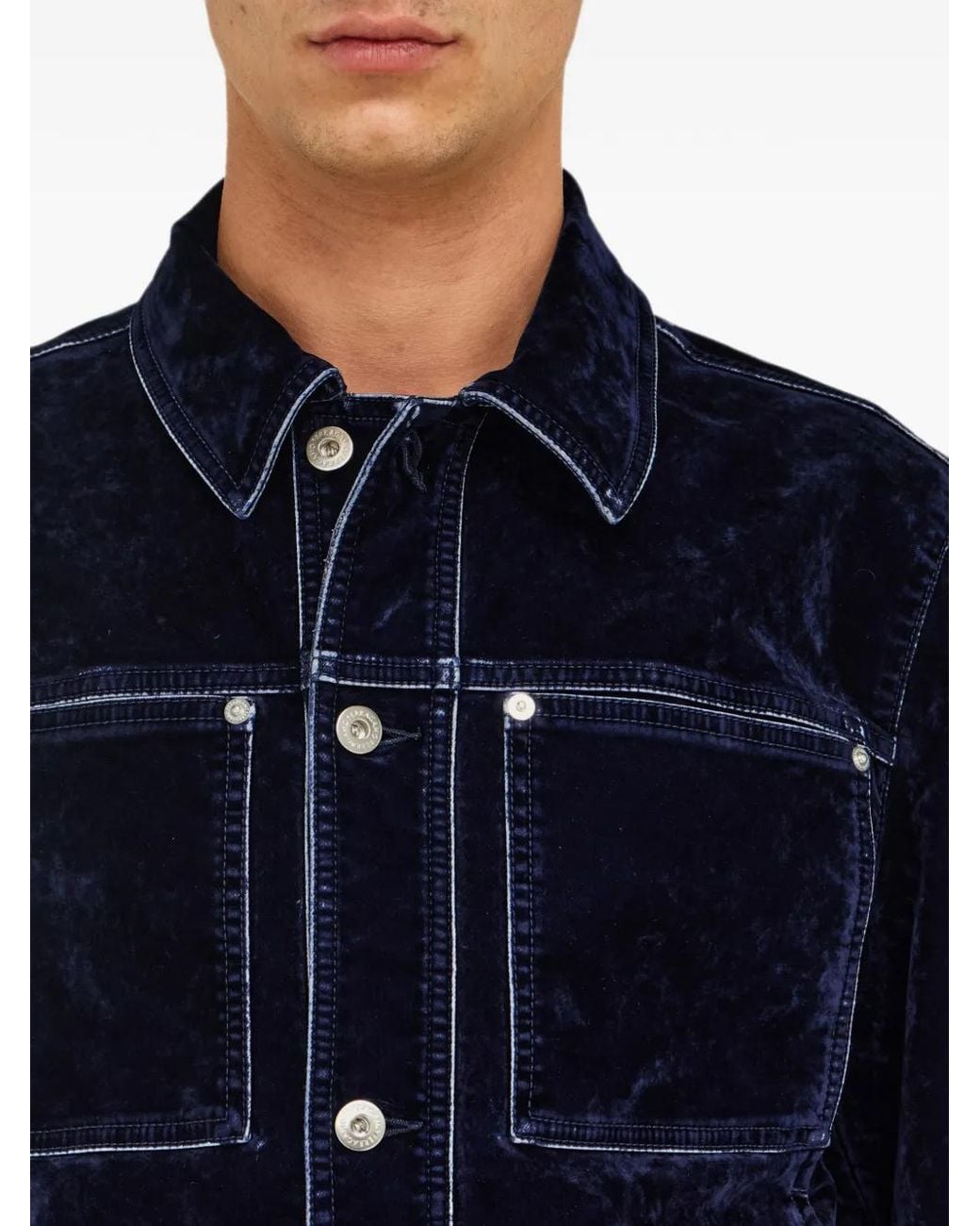 Ferragamo Blue Trucker Jacket for men