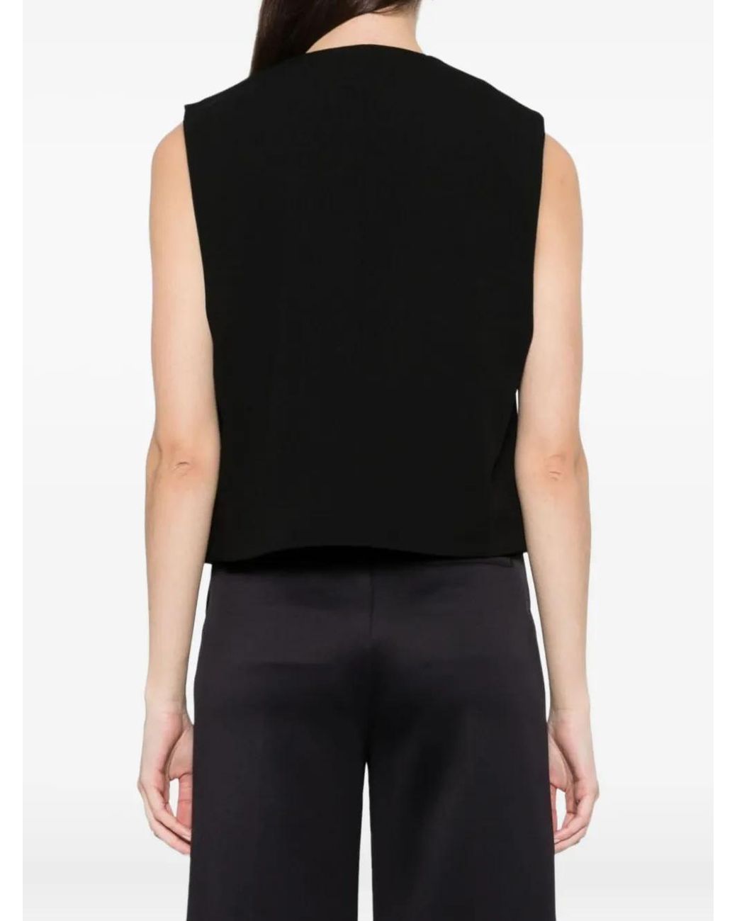 AMI Black Wool Sleeveless Jacket