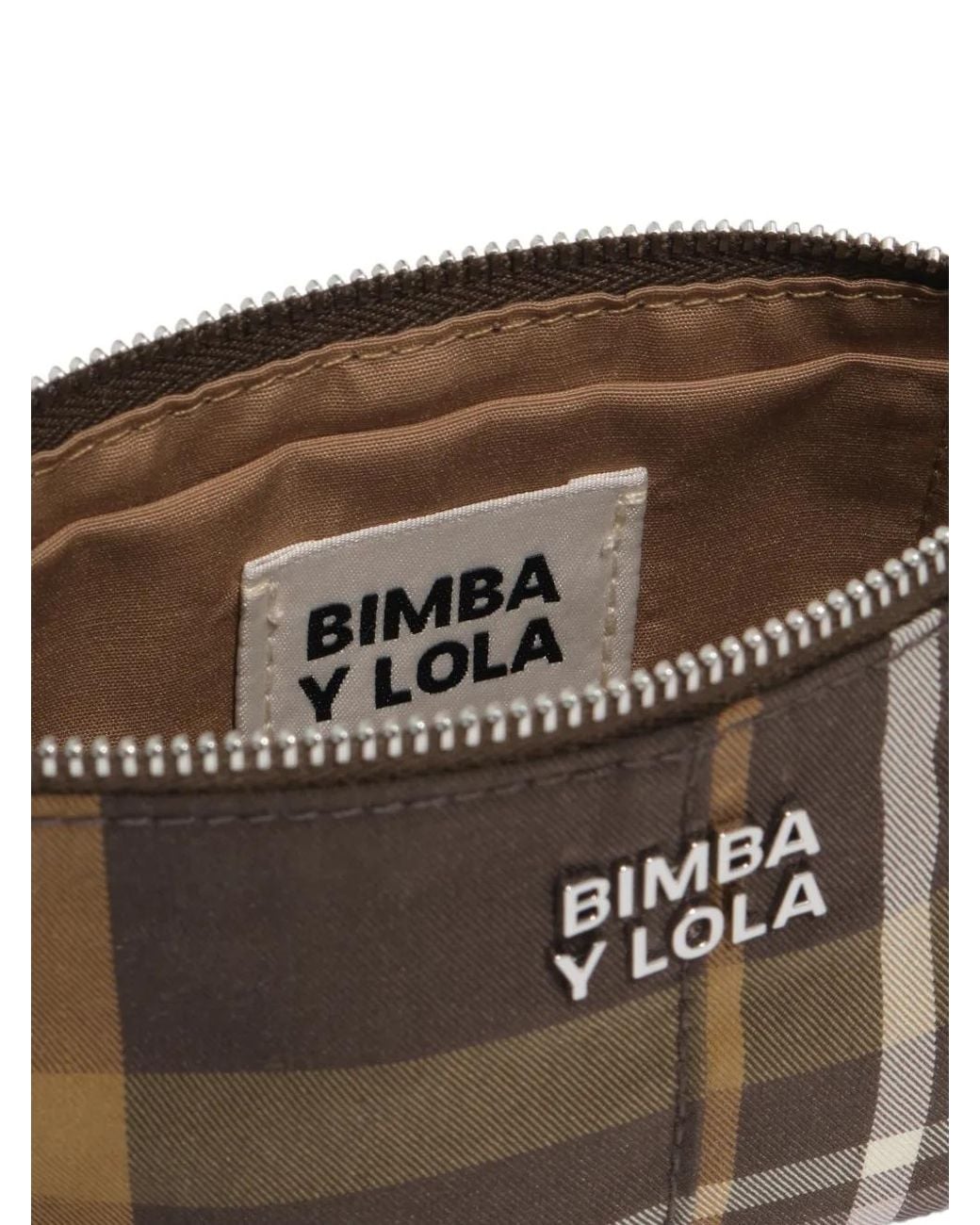 Bimba Y Lola Brown Hunter Tartan Jacquard Coin Purse