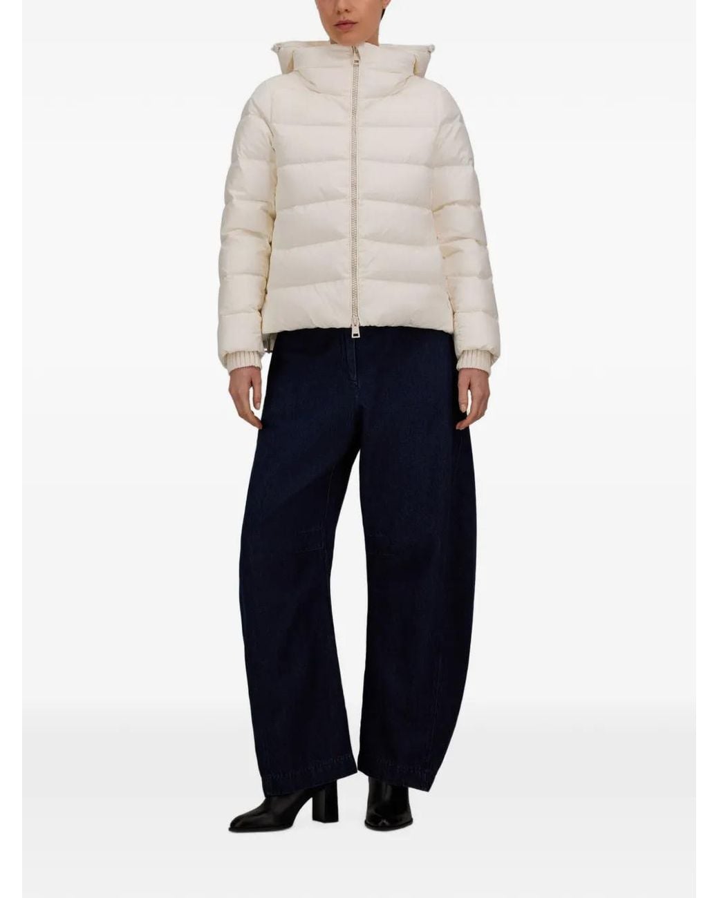 Herno White Chamonix Quilted Puffer Jacket