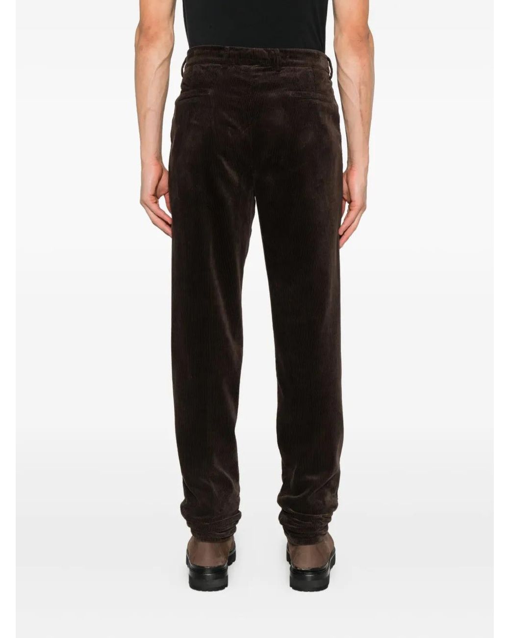Brunello Cucinelli Black Corduroy Trousers for men