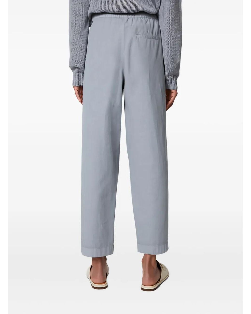 Marc O' Polo Blue Drawstring Cropped Trousers
