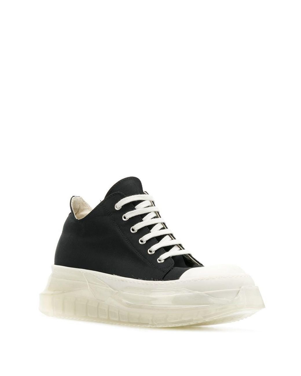 Rick Owens Abstract Clear Sole Sneaker in Black for Men | Lyst