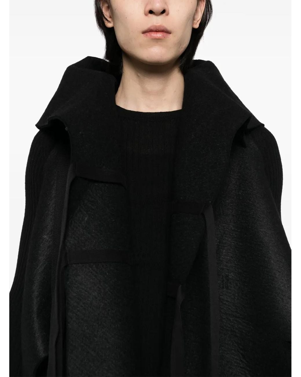 Boris Bidjan Saberi Black Single-Breasted Coat for men