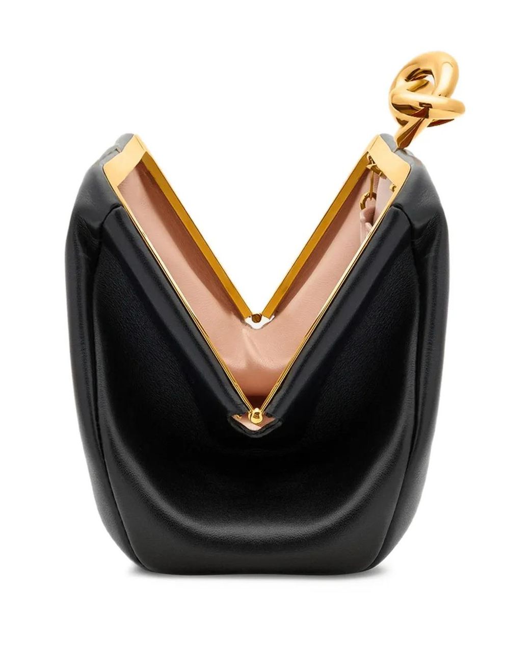 Oscar de la Renta Black Knot Clutch Bag