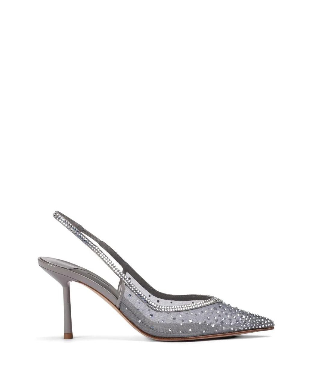 Le Silla White Nicole Slingback Pumps