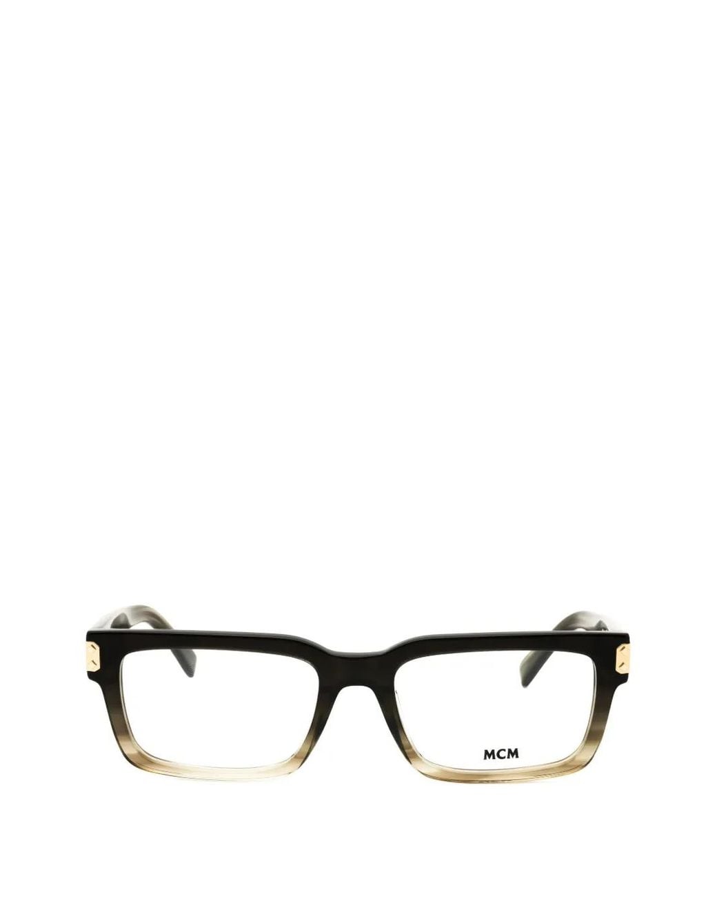 MCM Black Rectangle-Frame Glasses for men