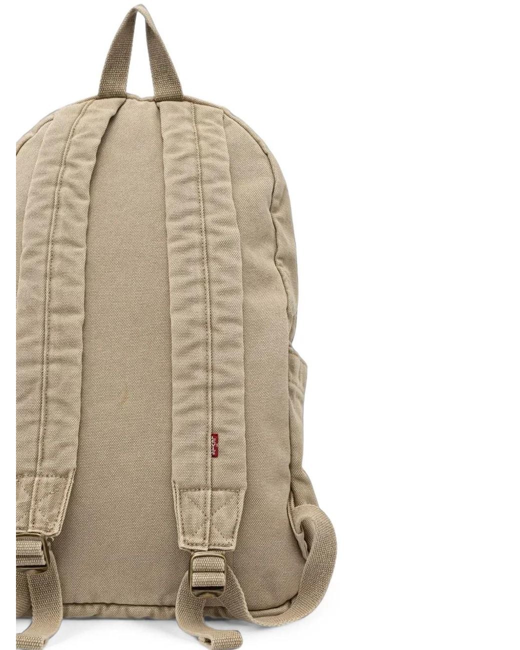 Levi's Natural Remi Logo-Patch Canvas Backpack