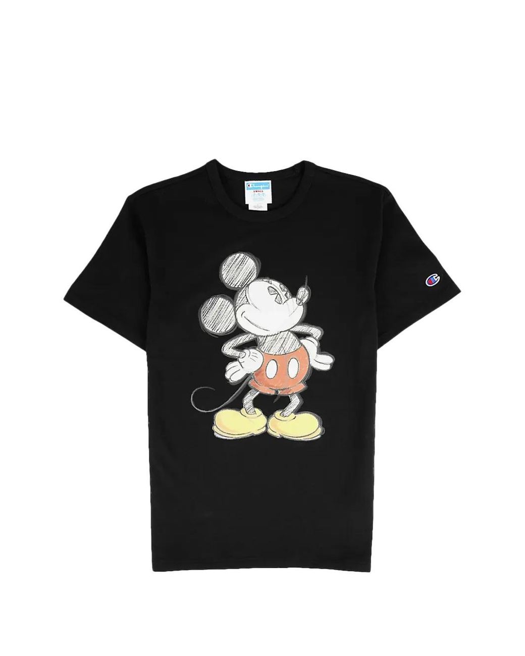 Champion Black T-Shirt Mickey & Friends Heritage for men