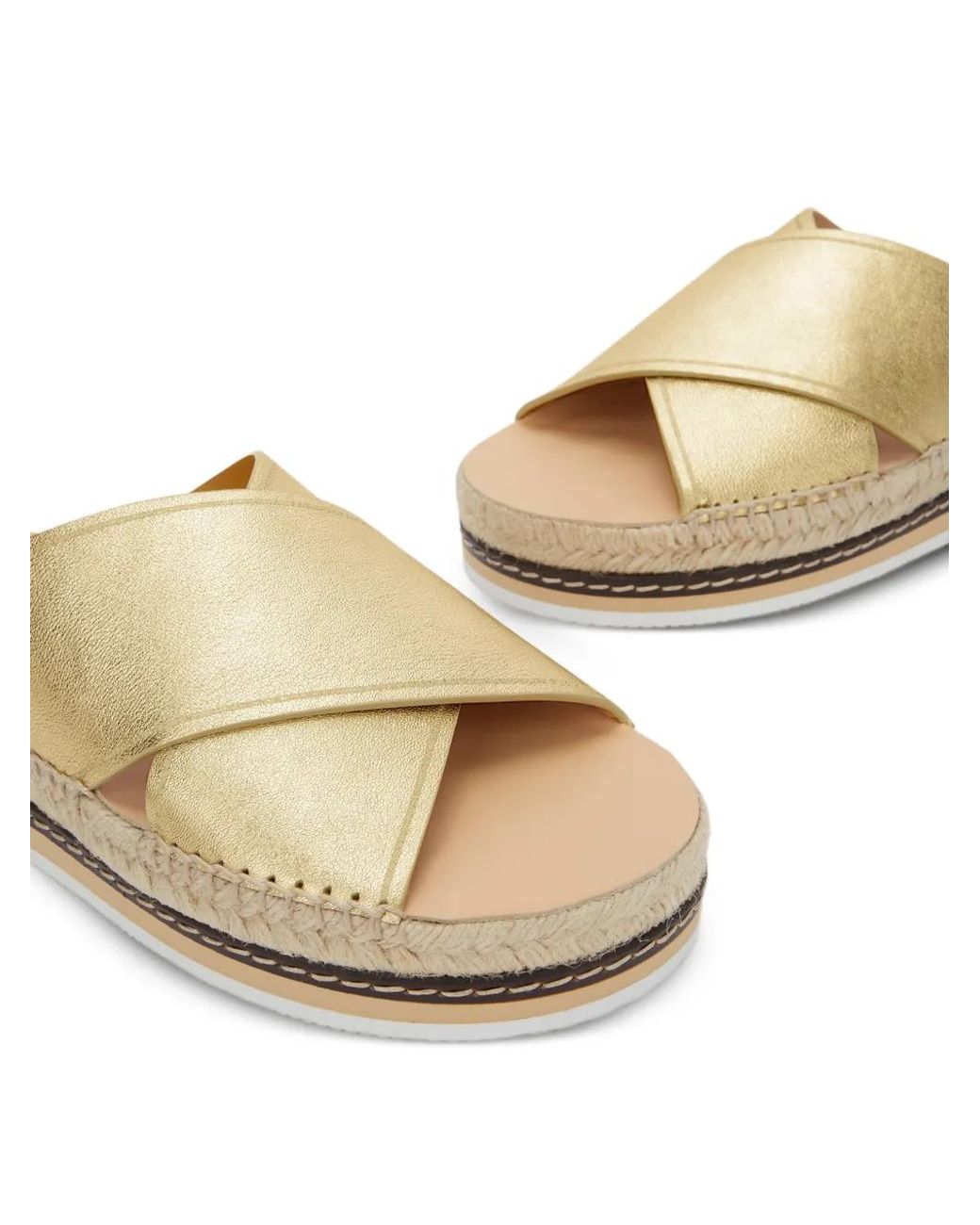 Odissi Metallic Lily Criss-Cross Espadrilles