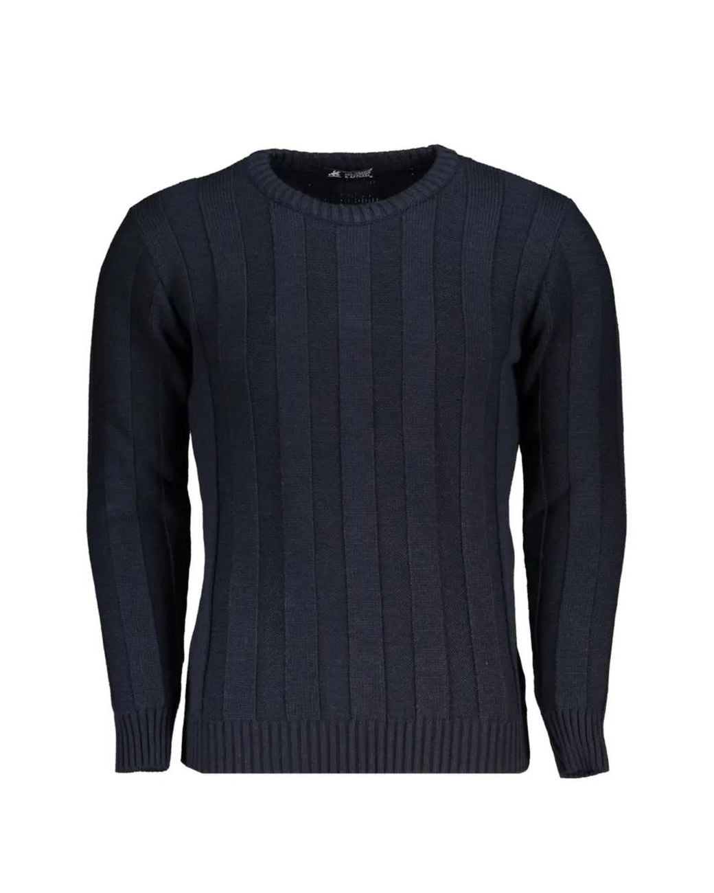 U.S. Grand Blue Ribbed-Knit Sweater for men