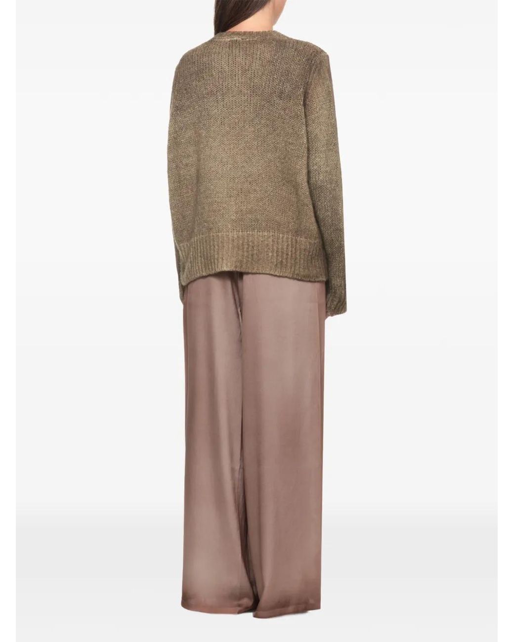 Avant Toi Natural Ribbed-Knit Sweater