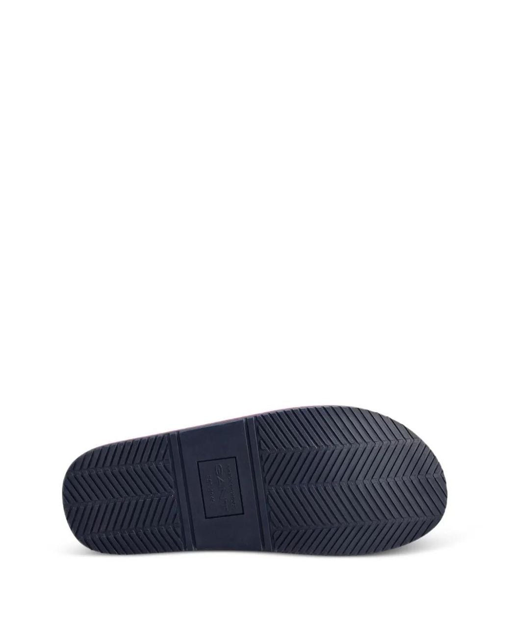Gant White Logo-Print Striped Flip-Flops for men