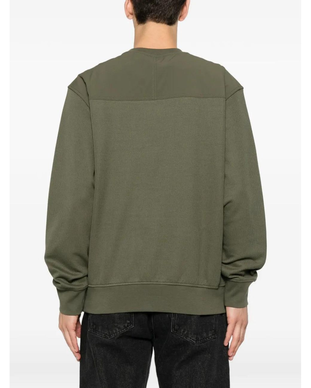 Boss Green Ribbed-Knit Flap-Pocket Sweater for men