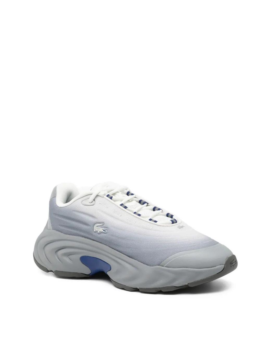 Lacoste Gray Logo-Embroidered Trainers for men