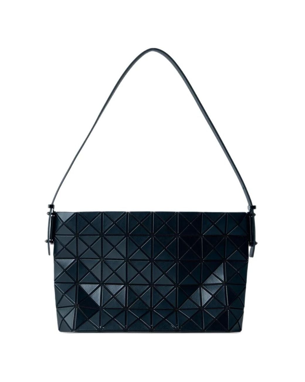 Issey Miyake Blue Geometric Panel Shoulder Bag
