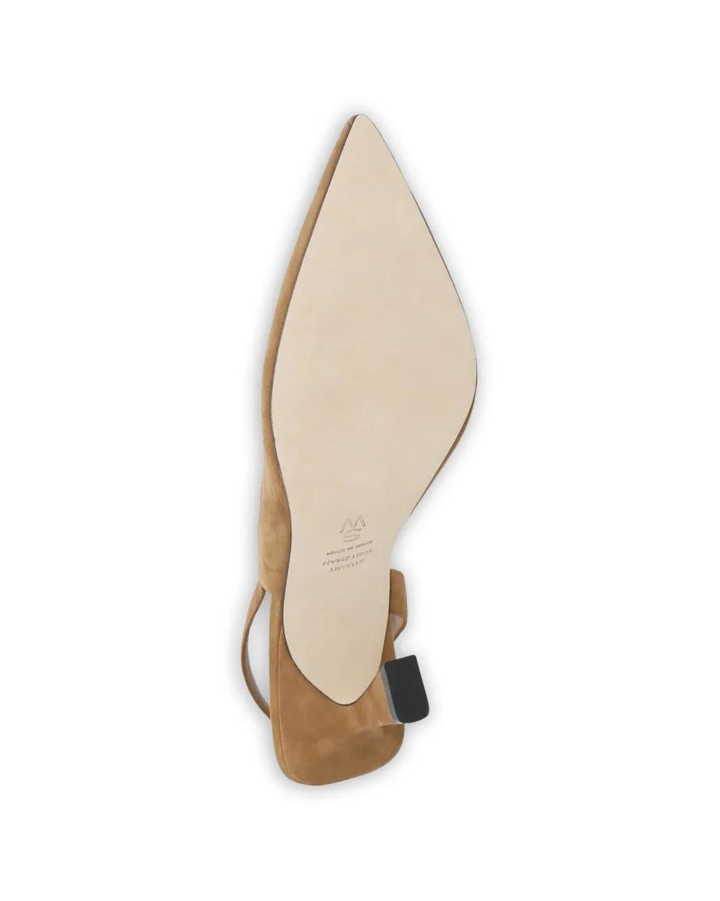 Stuart Weitzman Natural Vinnie Slingback-Pumps aus Wildleder
