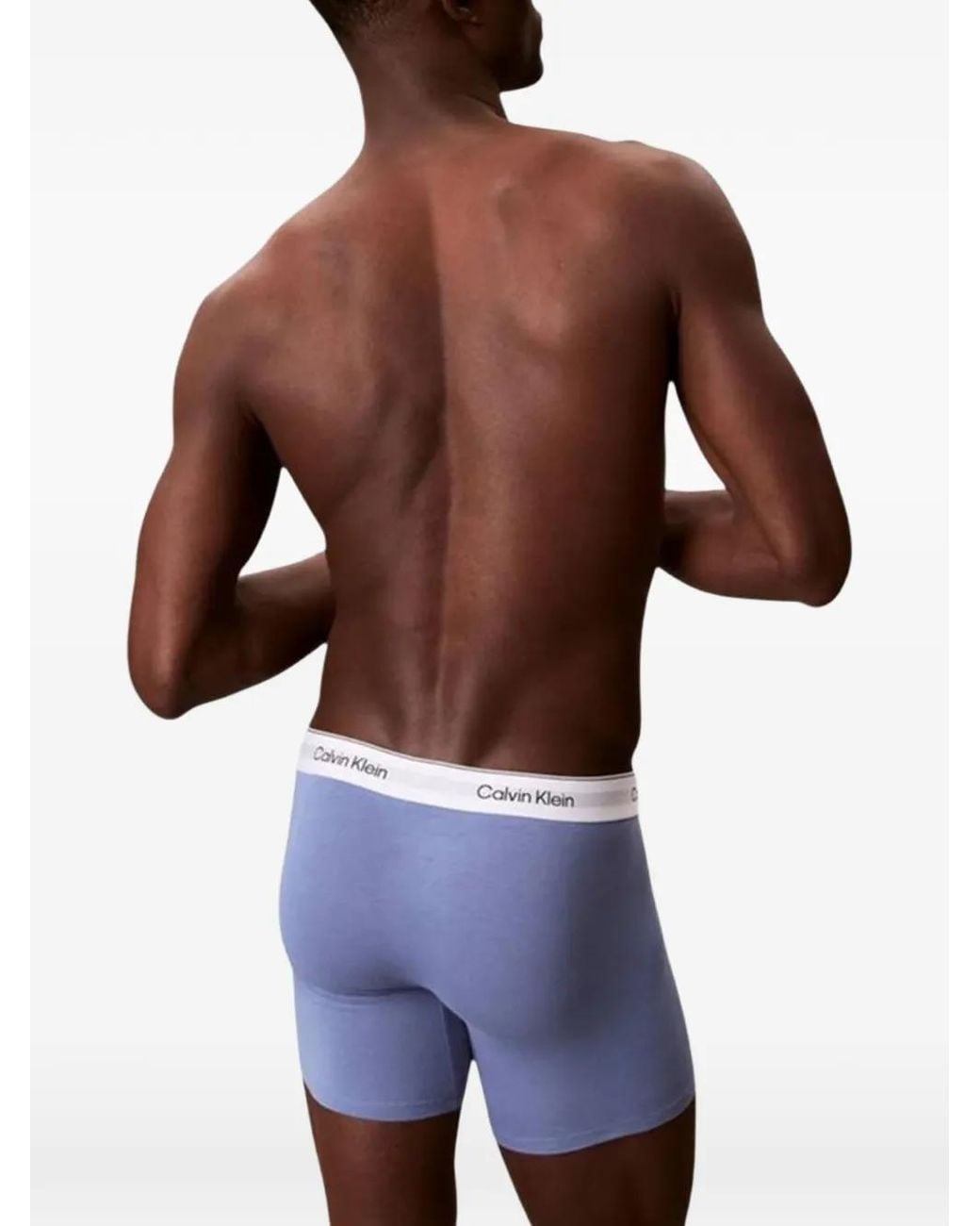 Calvin Klein White Icon 3-Pack Logo-Waistband Boxers for men