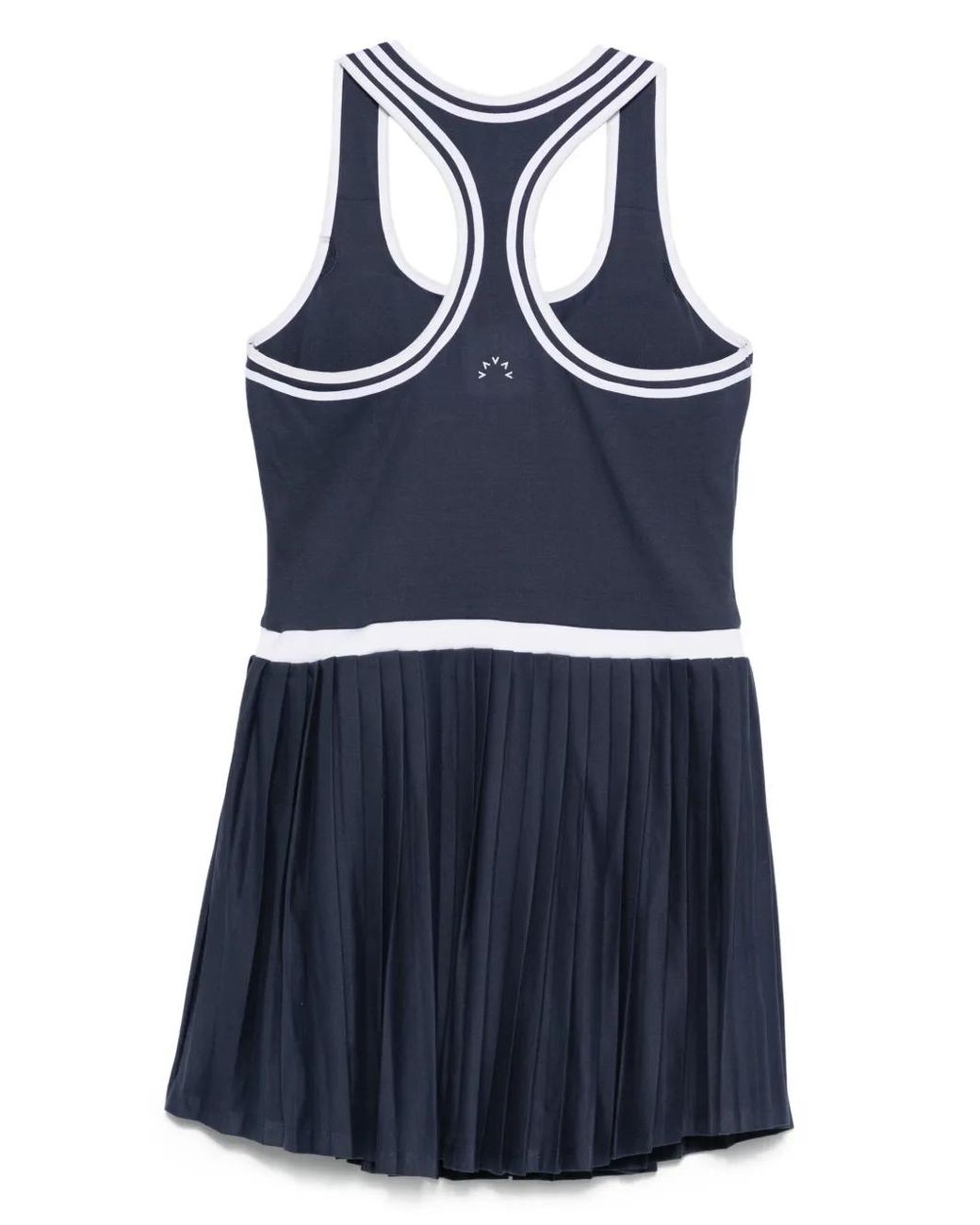 Varley Blue Jane Pleated Racer-Back Mini Dress