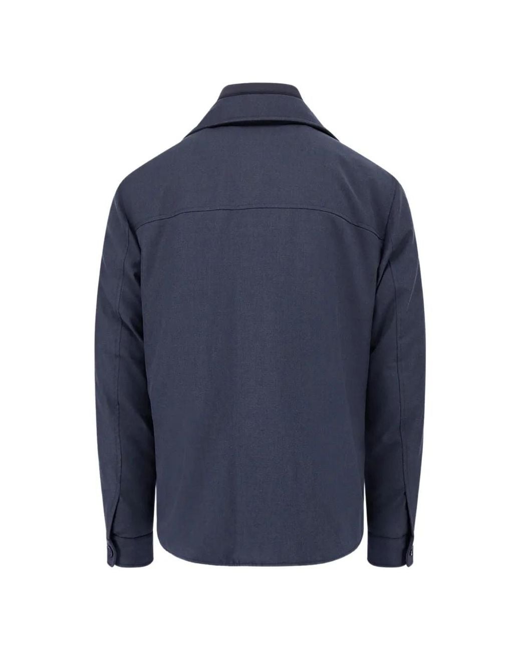 Moorer Blue Button-Up Padded Jacket for men