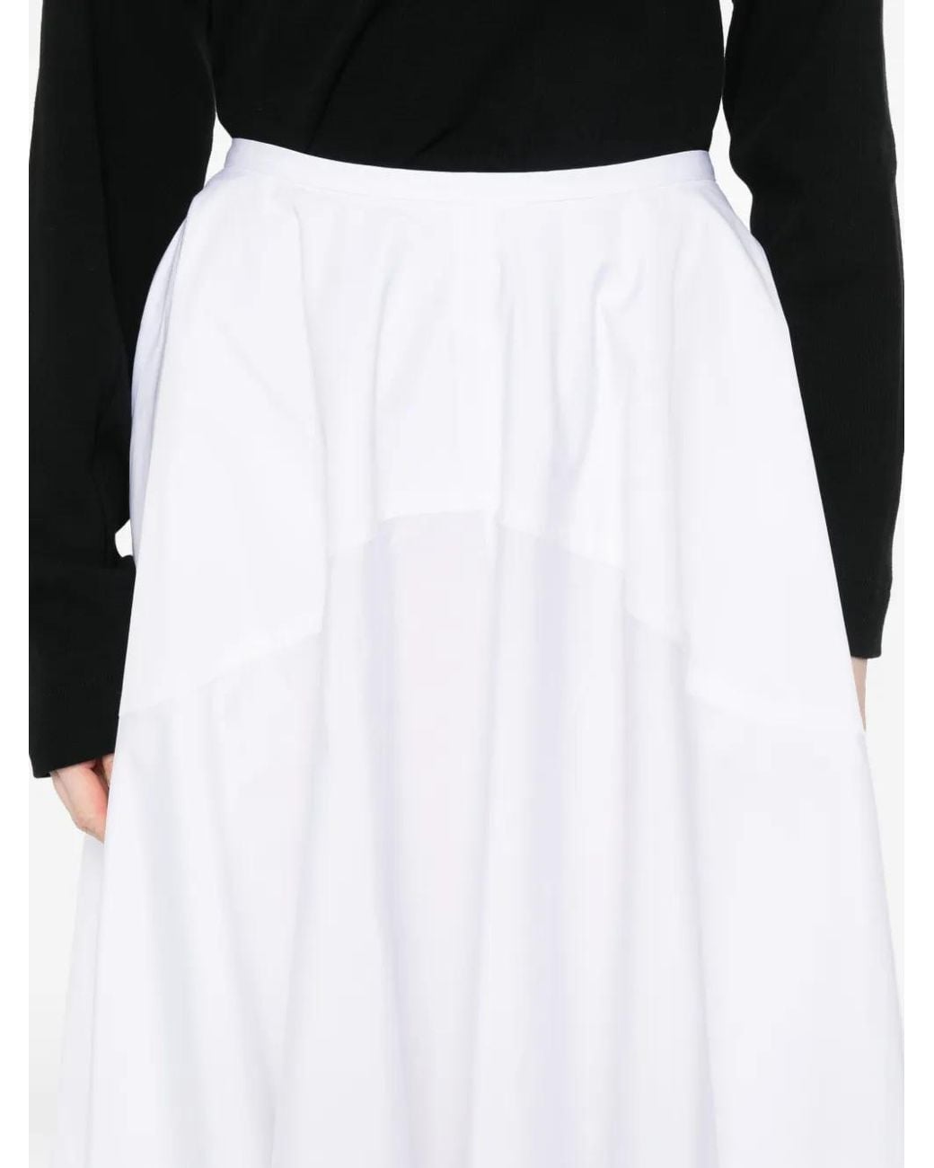 Falda Midi Con Cremallera BITE STUDIOS de color White