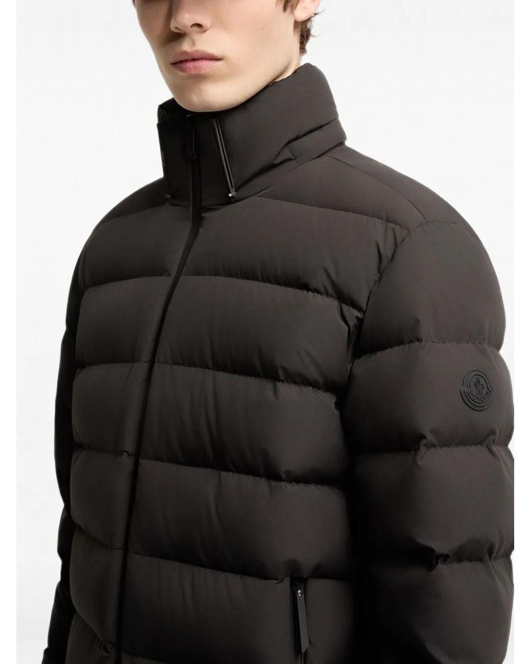 Moncler Black Quilted Hood Jacket for men