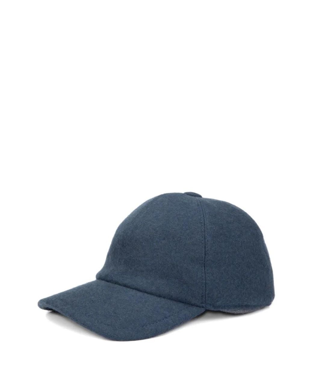 Fedeli Blue Cashmere Cap for men