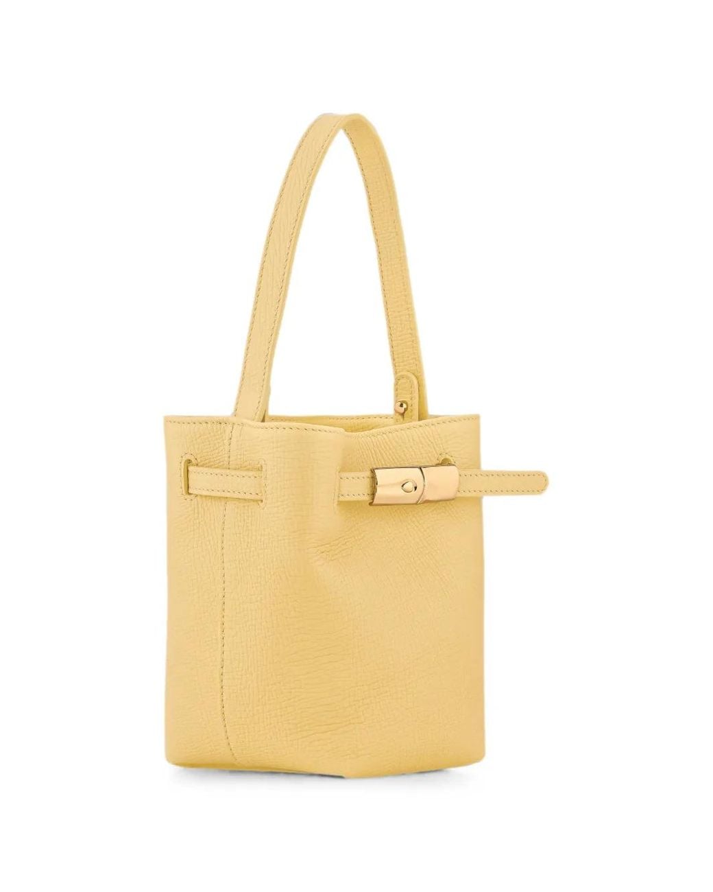 Longchamp Yellow Le Smart Xs Bucket Bag