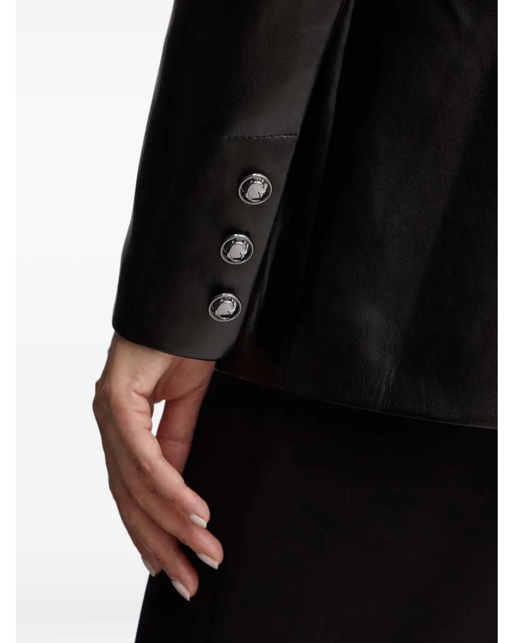 Guess Black Single-Breasted Notch-Lapel Blazer