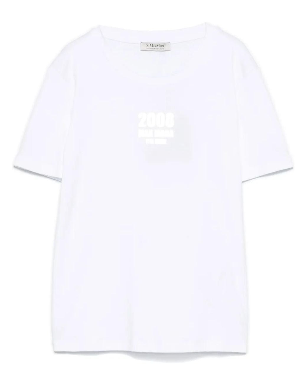 Max Mara White Logo Cotton T-Shirt