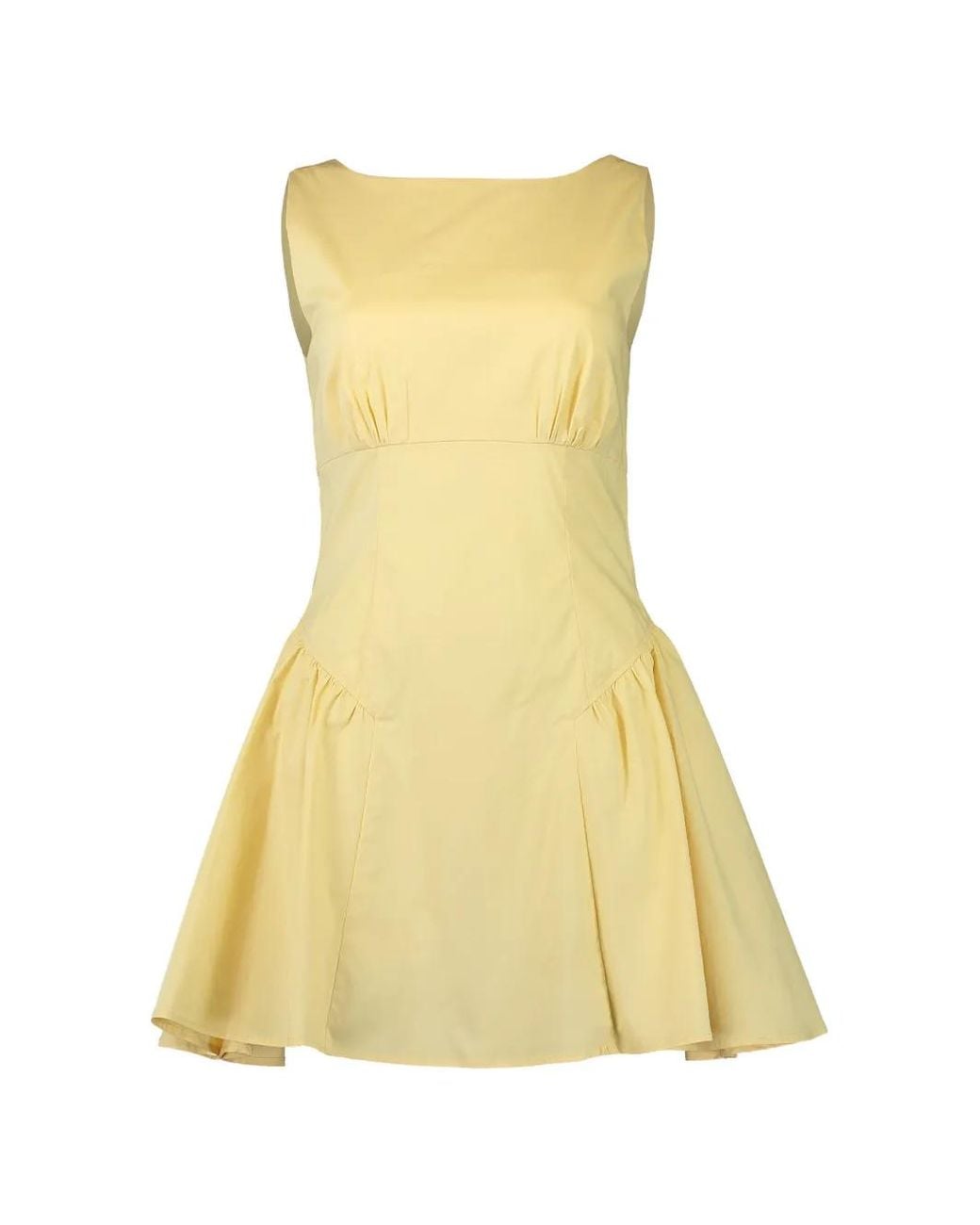Staud Yellow Gwen Sleeveless Mini Dress