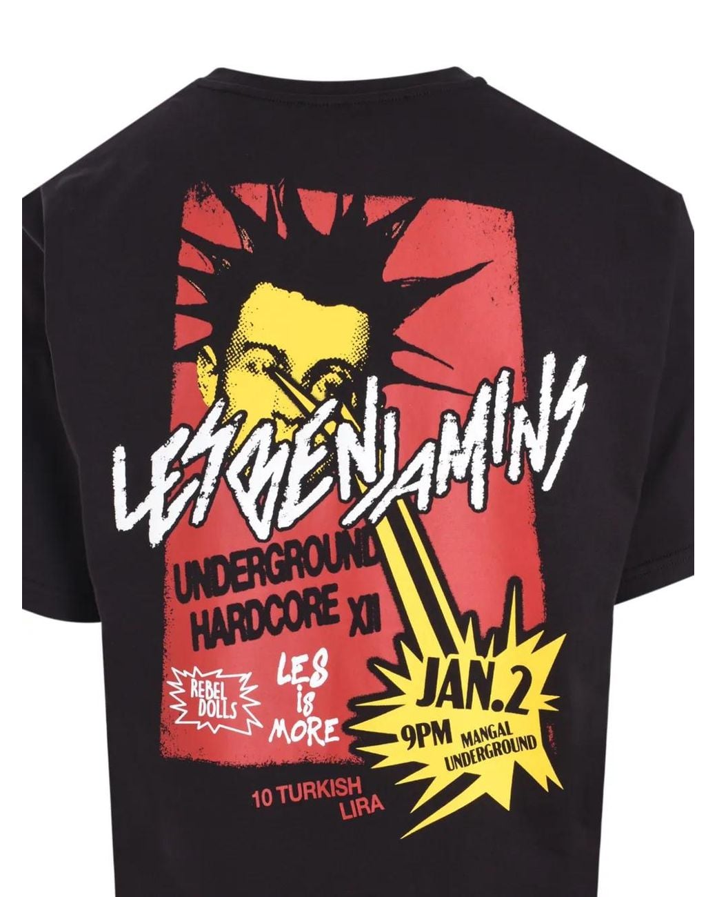 Les Benjamins Black Graphic-Print T-Shirt for men
