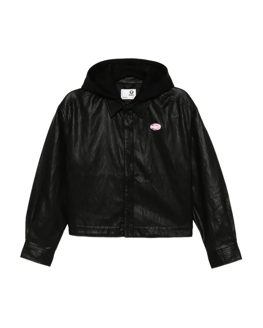 A Bathing Ape Black Logo-Patched Jacket