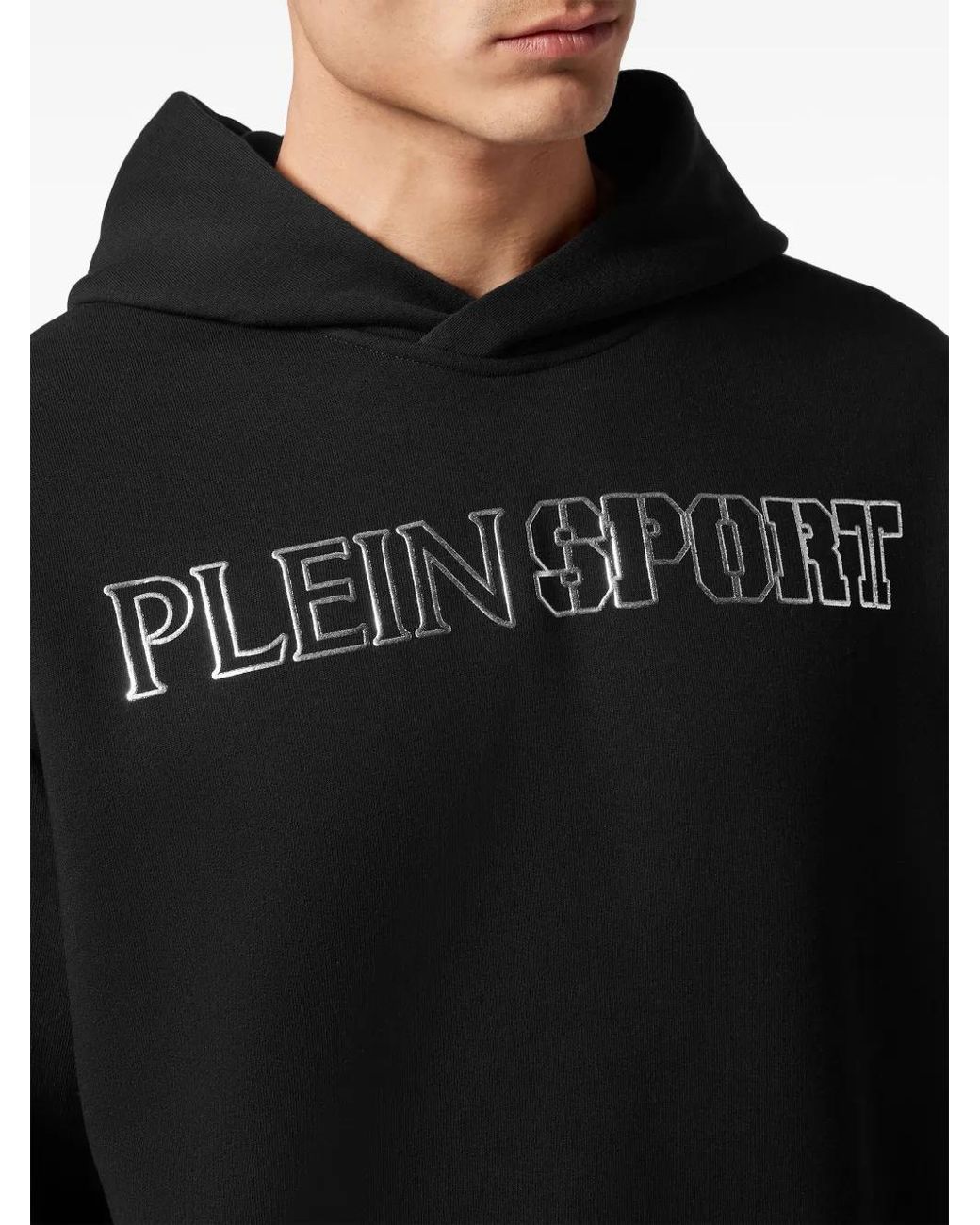 Philipp Plein Black Tiger Logo-Print Hoodie for men