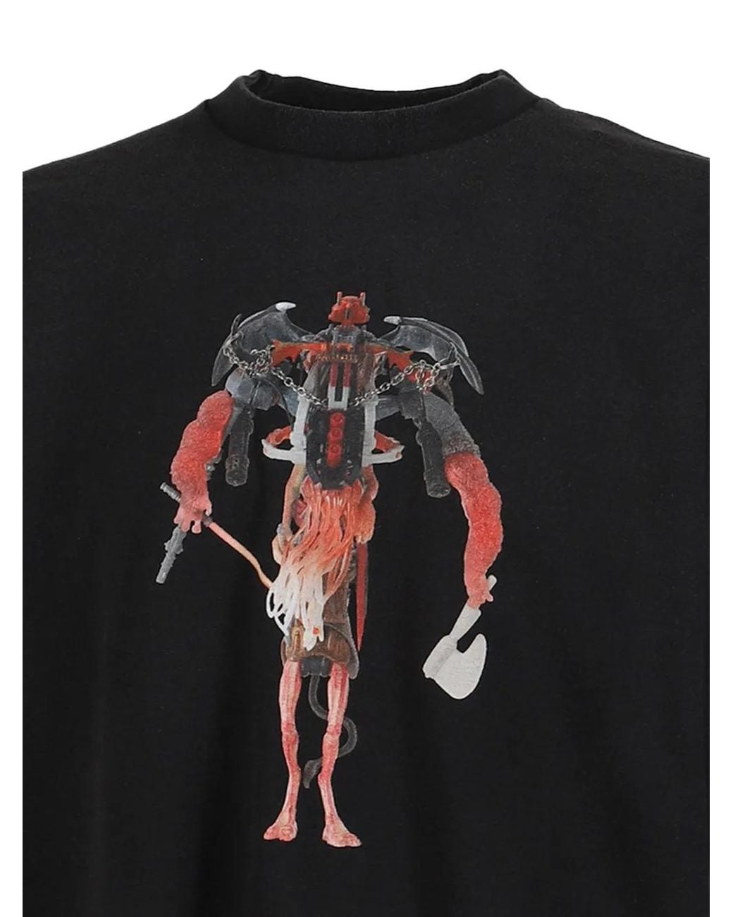SHT Black Graphic-Print Long-Sleeve T-Shirt for men