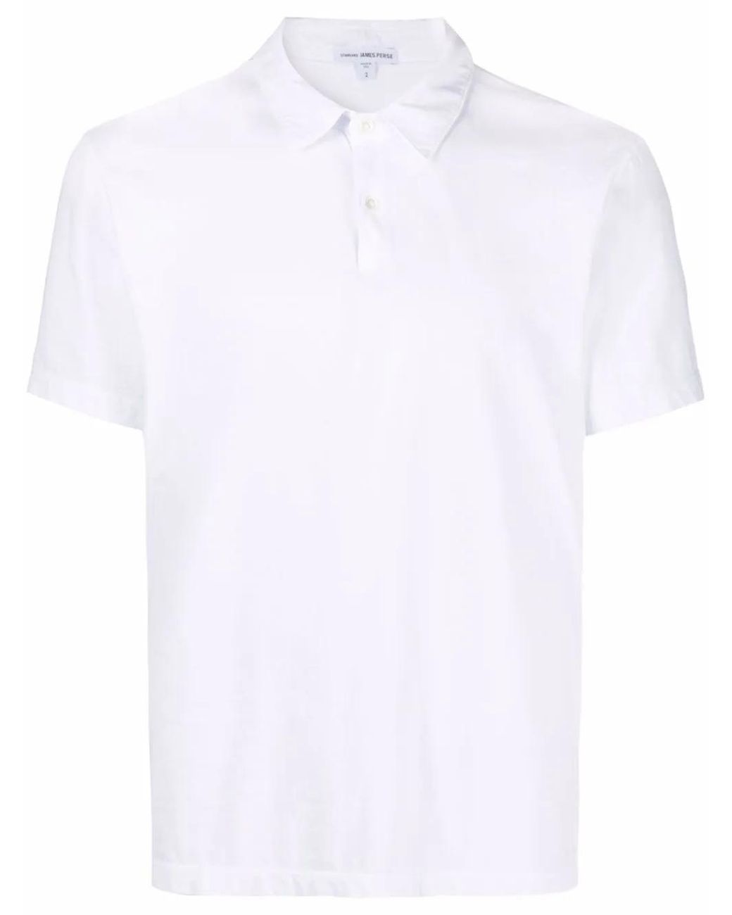 James Perse White Short-Sleeved Cotton Polo Shirt for men