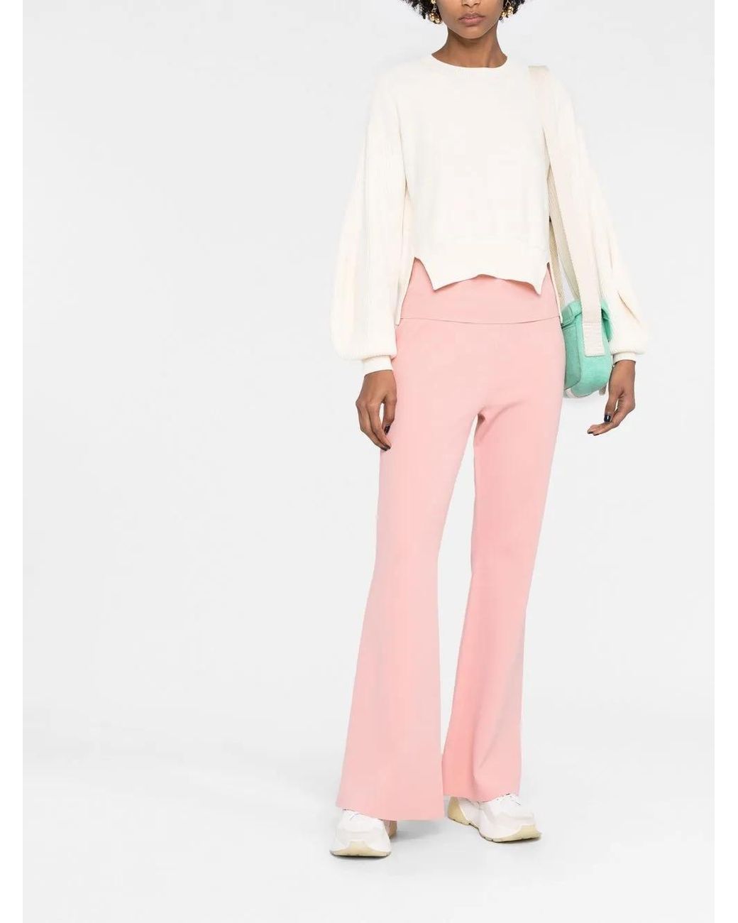 Stella McCartney White Logo-Patch Jumper